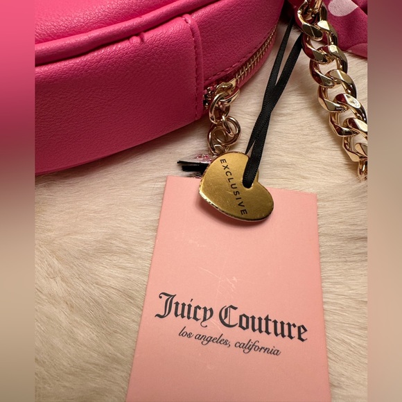 Juicy Couture Fuchsia Heart Crossbody Bag - Picture 6 of 8